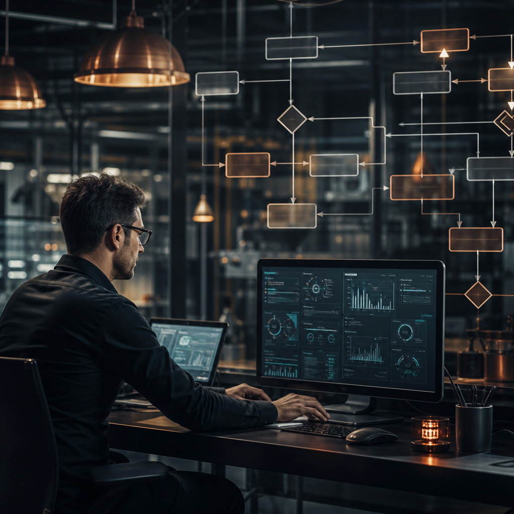 Estação de trabalho com automação de processos
